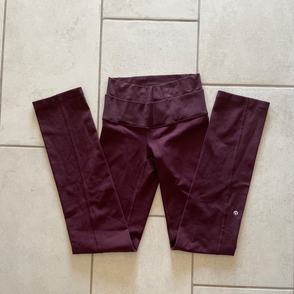 LuLuLemon Burgundy Yoga Pants-SIZE 6